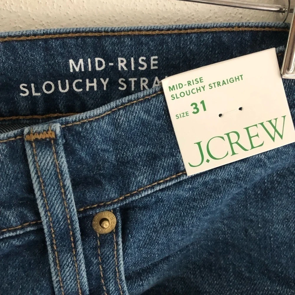 J. Crew NWT Mid Rise Slouchy Straight Size 31